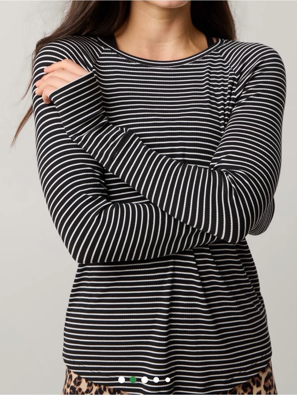 OFFLINE By Aerie Thumbs Up Ribbed Raglan Long Sleeve T-Shirt
